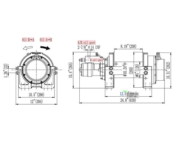 Novawinch HEN18000 hydraulic winch schematics
