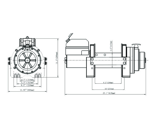 Novawinch EN6100 electric winch schematic